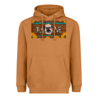 Western Heifer Mom With Sunflowers And Turquoise License Plate Heavyweight Hoodie | Teevron