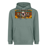 Sage western heifer mom with sunflowers and turquoise license plate Heavyweight Hoodie - Artiststas