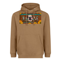 Toasted Coconut western heifer mom with sunflowers and turquoise license plate Heavyweight Hoodie - Artiststas