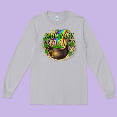 Shamrock Farm Long Sleeve Tee Designed By Cowgirlartshop