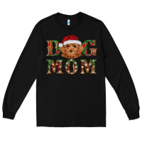 Black christmas  toy poodle dog mom Long Sleeve Tee - RanaPortraitStore