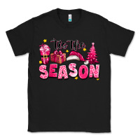 Black Pink 'tis the season Christmas Classic Tee - texasbilliewilder