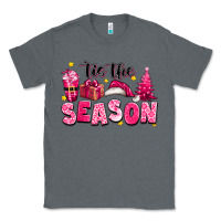 Charcoal Heather Pink 'tis the season Christmas Classic Tee - texasbilliewilder