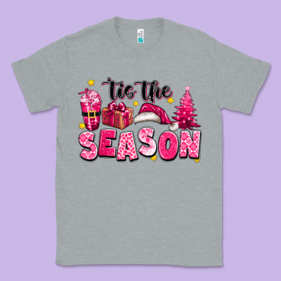 Pink 'tis The Season Christmas Classic Tee Designed By Texasbilliewilder