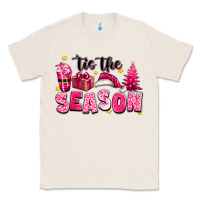 Natural Pink 'tis the season Christmas Classic Tee - texasbilliewilder
