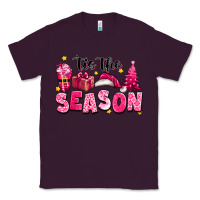 Plum Pink 'tis the season Christmas Classic Tee - texasbilliewilder