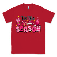 Red Pink 'tis the season Christmas Classic Tee - texasbilliewilder