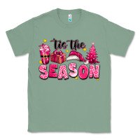 Sage Pink 'tis the season Christmas Classic Tee - texasbilliewilder