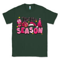 Sports Green Pink 'tis the season Christmas Classic Tee - texasbilliewilder