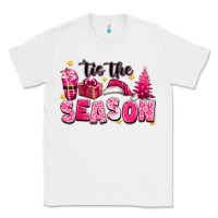 White Pink 'tis the season Christmas Classic Tee - texasbilliewilder