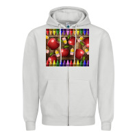 Dove Grey Crayons And Apples Zipper Hoodie - LillyAllenDesigns