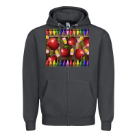 Smoke Crayons And Apples Zipper Hoodie - LillyAllenDesigns