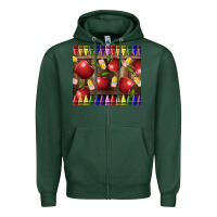 Sports Green Crayons And Apples Zipper Hoodie - LillyAllenDesigns