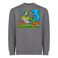 Storm birthday boy frog age 3 Heavyweight Sweatshirt - LillyAllenDesigns