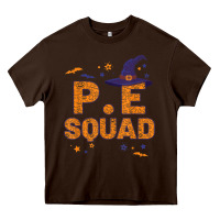 Chocolate Brown pe squad witch halloween pe teacher matching Heavy Core Tee - trangStudio