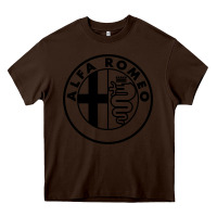 Chocolate Brown alfa racing big Heavy Core Tee - PixelFlow