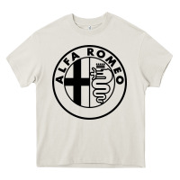 Cream alfa racing big Heavy Core Tee - PixelFlow
