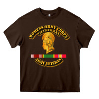 Chocolate Brown Womens Army Corps Vietnam Era Veteran Mother Day Gift Heavy Core Tee - trangStudio