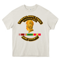 Cream Womens Army Corps Vietnam Era Veteran Mother Day Gift Heavy Core Tee - trangStudio