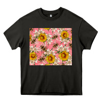 Asphalt bees and flowers Heavy Core Tee - Artiststas