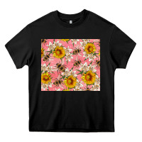Black bees and flowers Heavy Core Tee - Artiststas