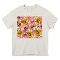 Cream bees and flowers Heavy Core Tee - Artiststas
