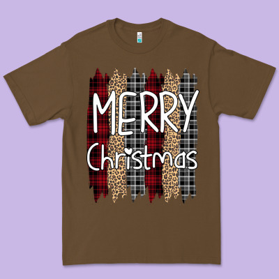 Merry Christmas Leopard Premium Tee Designed By Bettercallsaul