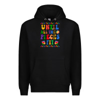 Black Until all the pieces fit Premium Hoodie - CowhideDigitalArt