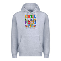 Heather Grey Until all the pieces fit Premium Hoodie - CowhideDigitalArt