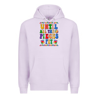 Lilac Until all the pieces fit Premium Hoodie - CowhideDigitalArt