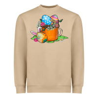 Mushroom Easter Coffee Heavyweight Sweatshirt - CowhideDigitalArt