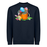 Navy Easter Coffee Heavyweight Sweatshirt - CowhideDigitalArt