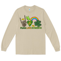 Peace Love Shamrock  St. Patrick's Day Long Sleeve Tee | Teevron