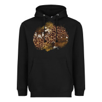 Black leopard cowhide glitter patches Heavyweight Hoodie - Artiststas