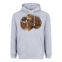 Heather Grey leopard cowhide glitter patches Heavyweight Hoodie - Artiststas
