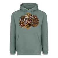 Sage leopard cowhide glitter patches Heavyweight Hoodie - Artiststas