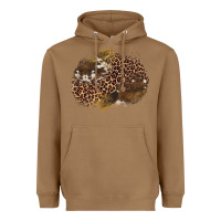 Toasted Coconut leopard cowhide glitter patches Heavyweight Hoodie - Artiststas