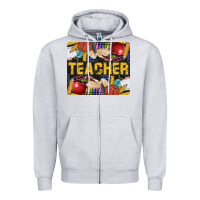 Heather Grey Western Teacher Black And Glitter Zipper Hoodie - LillyAllenDesigns