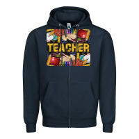 Navy Western Teacher Black And Glitter Zipper Hoodie - LillyAllenDesigns