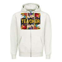 Oatmeal Heather Western Teacher Black And Glitter Zipper Hoodie - LillyAllenDesigns