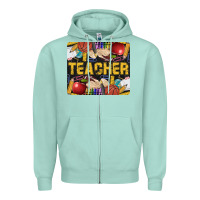 Seafoam Western Teacher Black And Glitter Zipper Hoodie - LillyAllenDesigns
