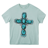 Arona western Gemstone cross Heavy Core Tee - Artiststas