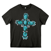 Asphalt western Gemstone cross Heavy Core Tee - Artiststas