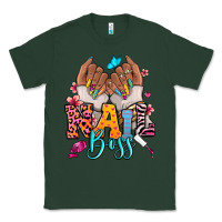 Sports Green Afro woman nail boss Classic Tee - RanaPortraitStore