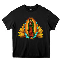 Black sunflower our lady of guadalupe Heavy Core Tee - JahusDesignShop