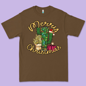 Merry Christmas Cactus Premium Tee Designed By Bettercallsaul