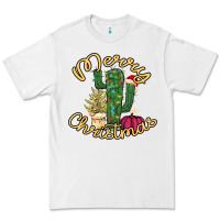 White Merry Christmas Cactus Premium Tee - Bettercallsaul