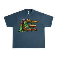 Midnight Navy steppin into juneteenth heels Urban Heavy Tee - CowGirlArtShop