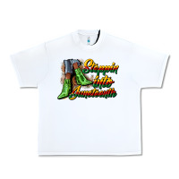 White steppin into juneteenth heels Urban Heavy Tee - CowGirlArtShop