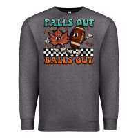 Charcoal Heather falls out balls out Premium Sweatshirt - BarkalooDesign
